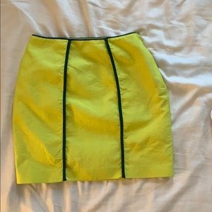 Safety Yellow skirt. Flattering and unique!